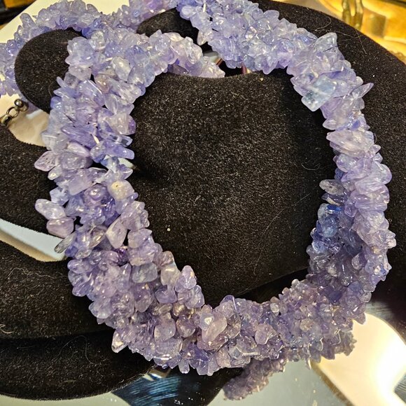 Tanzanite Necklace for women, Authenticity Certificate - Picture 1 of 9